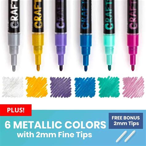 Acrylic Paint Markers – 16 Pack (Classic & Metallic Colors) – Crafty Croc