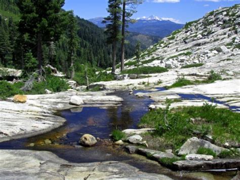 Bear Creek and Mount Shasta below Big Bear Lake in the Trinity Alps. — Northern California ...