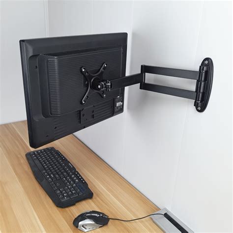 (W100B) Full motion Monitor wall mount up to 27" optional for Tablet ...