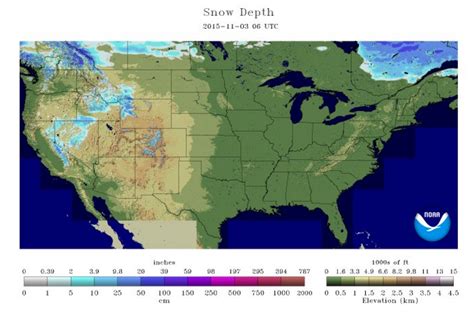 NOAA Map: Snow Coverage Across The USA | Unofficial Networks