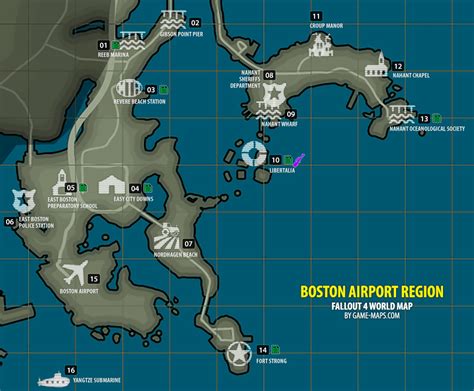 Boston Airport Region Map Fallout 4 | game-maps.com