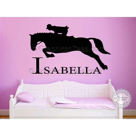 Personalised Horse Wall Stickers Boy Girls Bedroom Playroom Wall Decor Decal