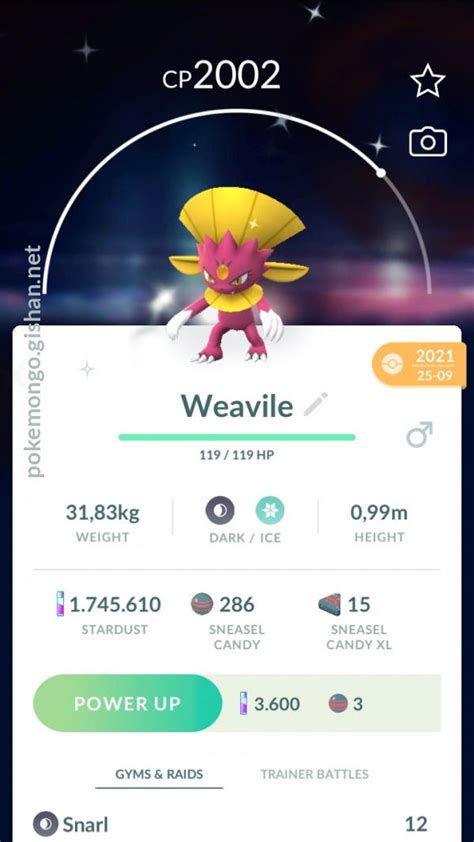 Shiny Weavile - Pokemon Go