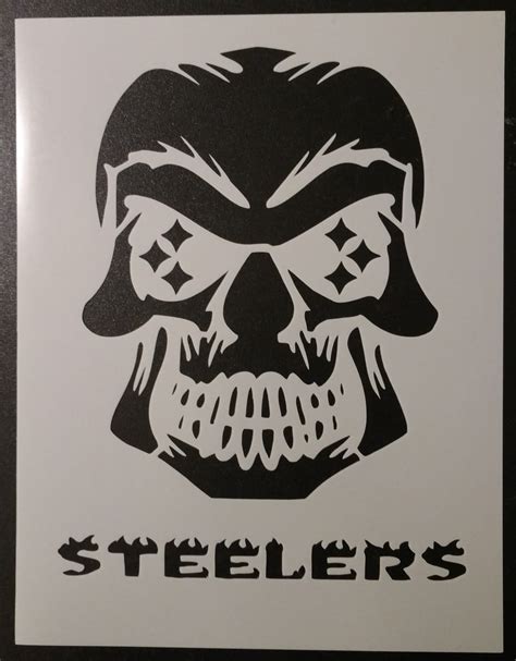 Pittsburgh Steelers Skull - Stencil – My Custom Stencils