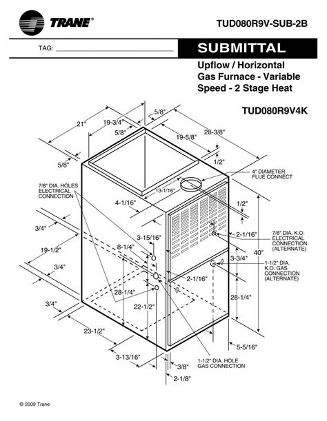 Trane Upflow / Horizontal Gas Furnace - Variable Speed - 2 Stage ...