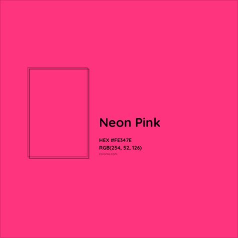 Neon Pink Complementary or Opposite Color Name and Code (#FE347E) - colorxs.com