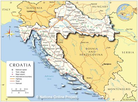 Political Map of Croatia - Nations Online Project