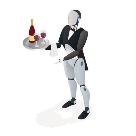 Robot Waiter Illustrations, Royalty-Free Vector Graphics & Clip Art - iStock