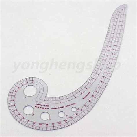 French Curve Sewing Pattern Comma Ruler Measure for Dressmaking Tailor Clothing Cutting Rulers ...