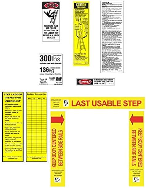 Amazon.com: ladder safety labels