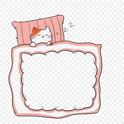 Little Cat PNG Transparent, Little Orange Cat Sleeping Border, Go To ...