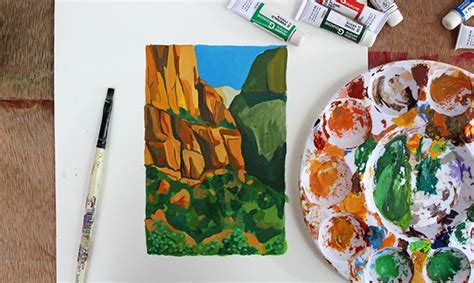 How to Paint a Landscape in Gouache | Craftsy