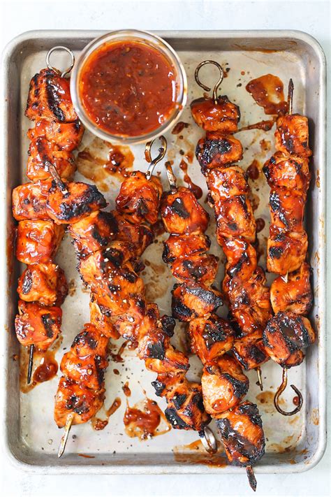 Honey BBQ Chicken Kabobs - Damn Delicious