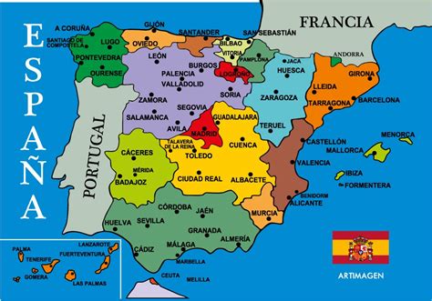 Mapas políticos de España y Europa