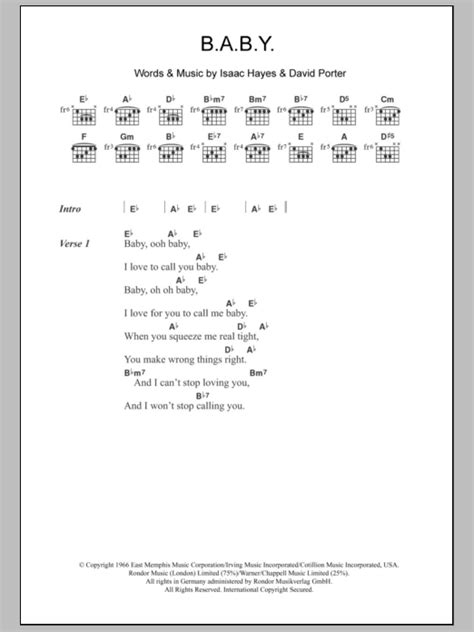 B.A.B.Y. by Carla Thomas - Guitar Chords/Lyrics - Guitar Instructor