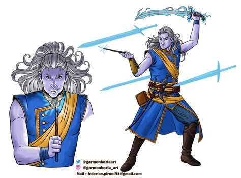 [Art] Ghaot an air genasi bladesinger wizard : r/DnD