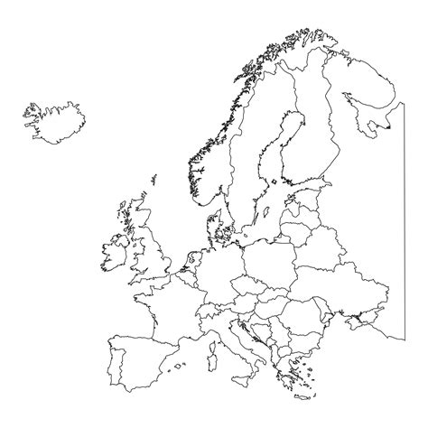 Europe Map Outline Vector Art, Icons, and Graphics for Free Download