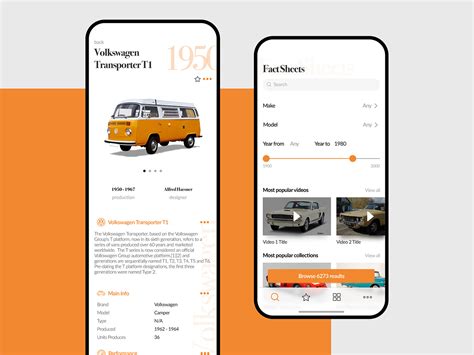 Classic Cars Mobile App on Behance