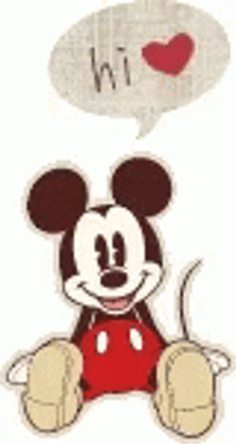 Cute Mickey Mouse Hi GIF | GIFDB.com