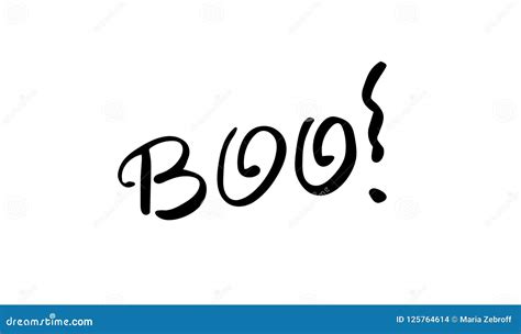 Boo Ink Hand Lettering. Modern Brush Calligraphy Stock Vector ...