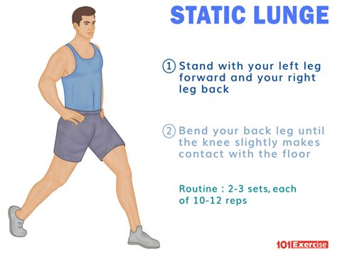 Static Lunge | 101Exercise.com