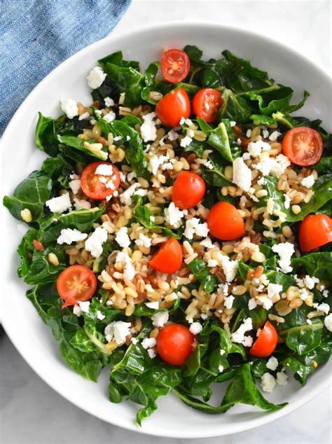 Swiss Chard Salad with Ancient Grains - Herbs & Flour