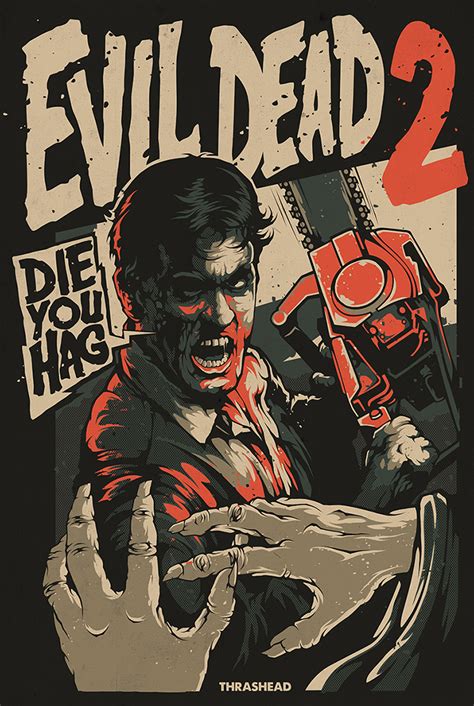 Evil Dead II by Thrashead - Home of the Alternative Movie Poster -AMP-