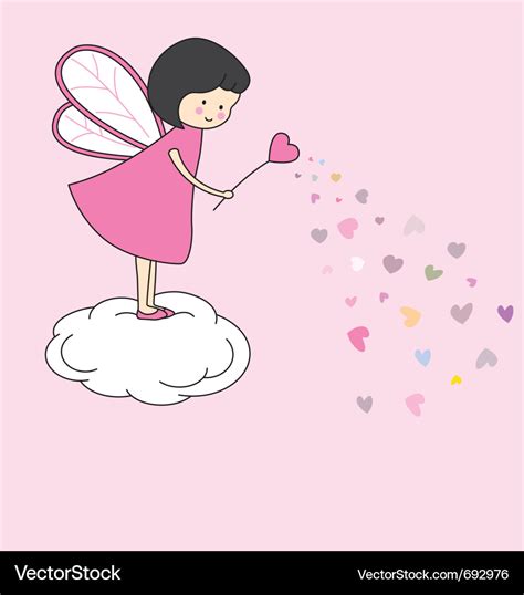 Fairy with magic wand Royalty Free Vector Image