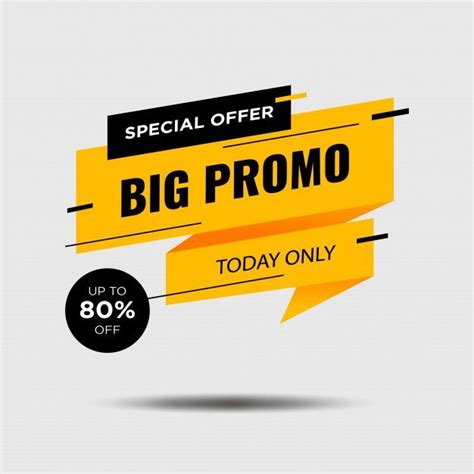 Promotion Banner Design Isolated In White . | Banner design, Banner ...