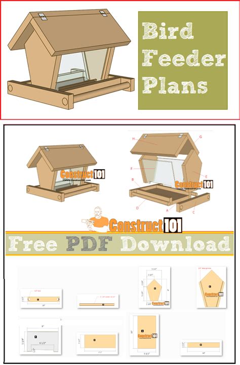 Build a Bird Feeder - PDF Download - Construct101