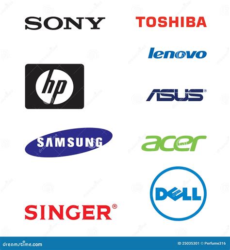 Lap Top Brands Logos Editorial Photo - Image: 25035301