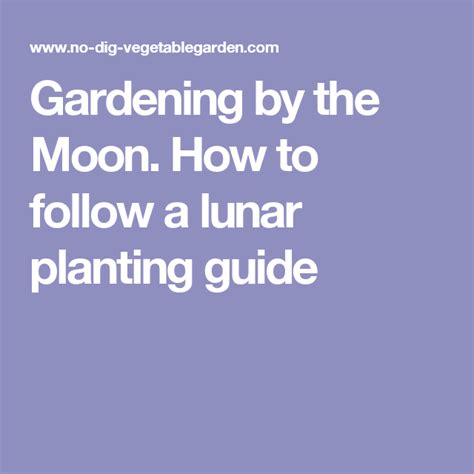 Gardening by the Moon. How to follow a lunar planting guide Weather Predictor, Moon Phases ...