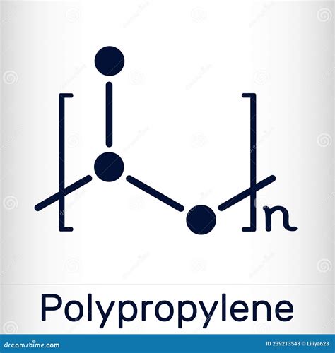 Polypropylene (PP), Polypropene Molecule. it is Thermoplastic Polymer of Propylene Stock Vector ...