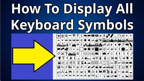 How To Display All Keyboard Symbols