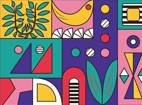 Abstract art in geometric shapes by Jen Du on Dribbble