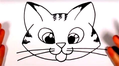 Easy Simple Cat Face Outline