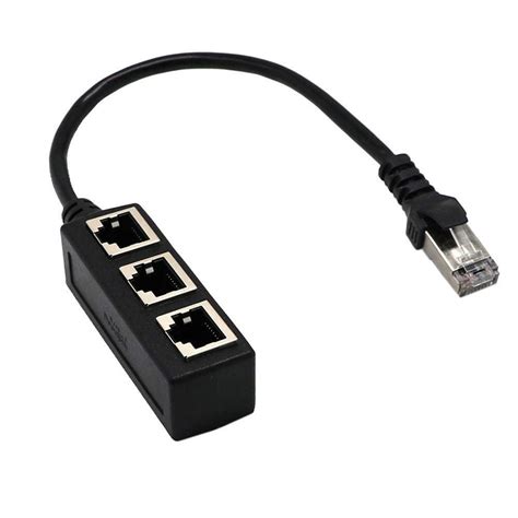 RJ45 Ethernet Splitter Cable, TSV RJ45 1 Male to 3 X Female Port LAN ...