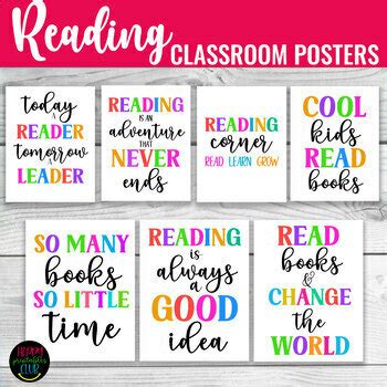 Reading Corner Posters Bundle I Reading Classroom Posters Bundle