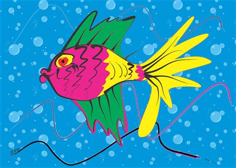 Pink Fish Digital Art by Enrico Pischiera | Fine Art America