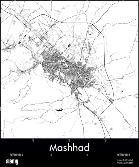 City Map Asia Iran Mashhad vector illustration Stock Vector Image & Art ...