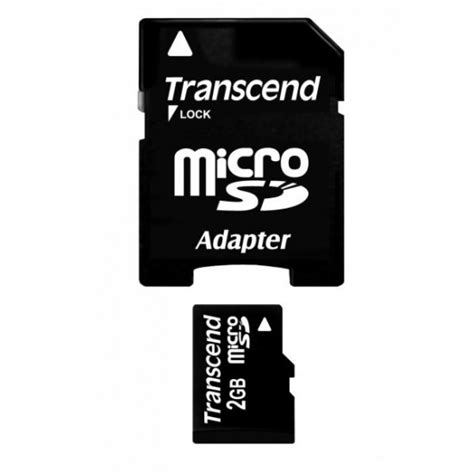 Transcend 2GB MicroSD Card with Adapter | MemoryC