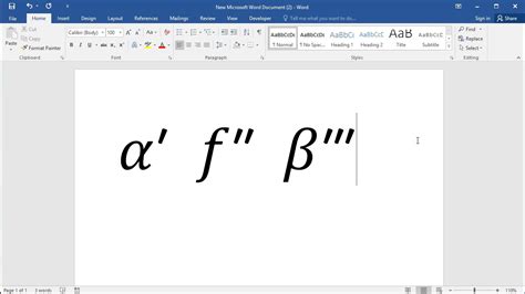 How to type prime , double prime and triple prime math symbols in word ...