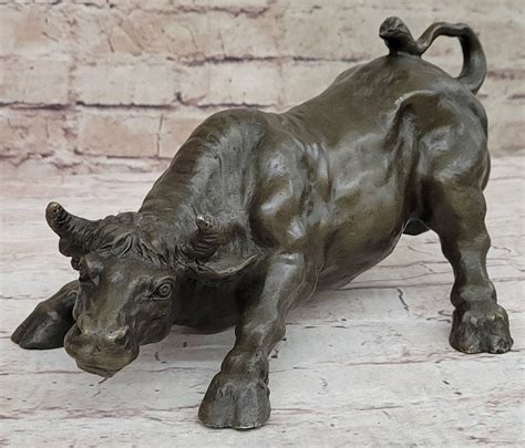 Bull Horns Bronze Sculpture Auction