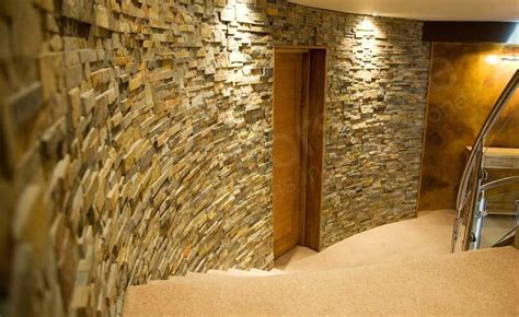 Interior Stacked Stone Veneer Wall Panels | Stone Wall Paneling | Stone cladding, Stone veneer ...