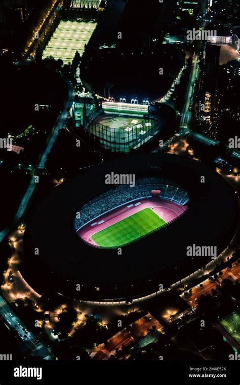 An aerial view of the Tokyo skyline at night Stock Photo - Alamy