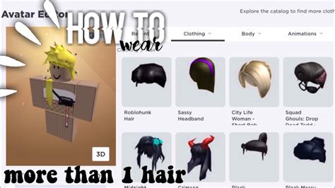 How to wear two hairs on roblox mobile 2022 iphone