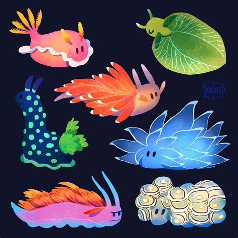 Cute Sea Slug Drawing Bunny Sea Kawaii Cute Bunnies Drawings Drawing ...