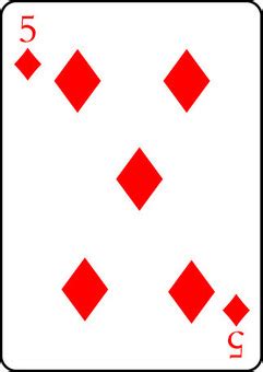 Free Vectors | playing card five of diamonds