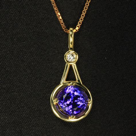 Tanzanite Pendants & Necklaces | White & Yellow Gold Designs - Tanzanite Jewelry Designs