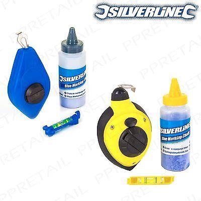 GENUINE SILVERLINE QUALITY CHALK LINE MARKING SET Builder Brick Laying Chalkline | eBay